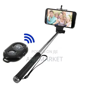Smart Phone Selfie Stick. iPhone Bluetooth Remote Control