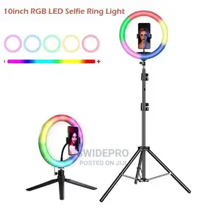 RGB RING LIGHT + Tripod Stand 10” 26cm