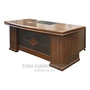 Executive Office Desk With (Cable Management Slots)Dark Brow