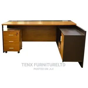 Exucutive Office Table With (Side Cabinet With a Door )DARK