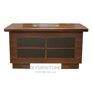 Office/Executive Desk (With Black Desktop/Laptop Surface)