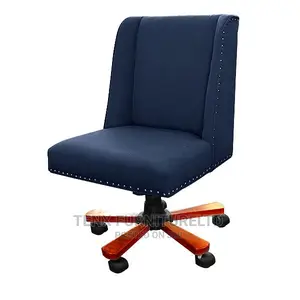 Office Chair Deep Blue Fabric Material