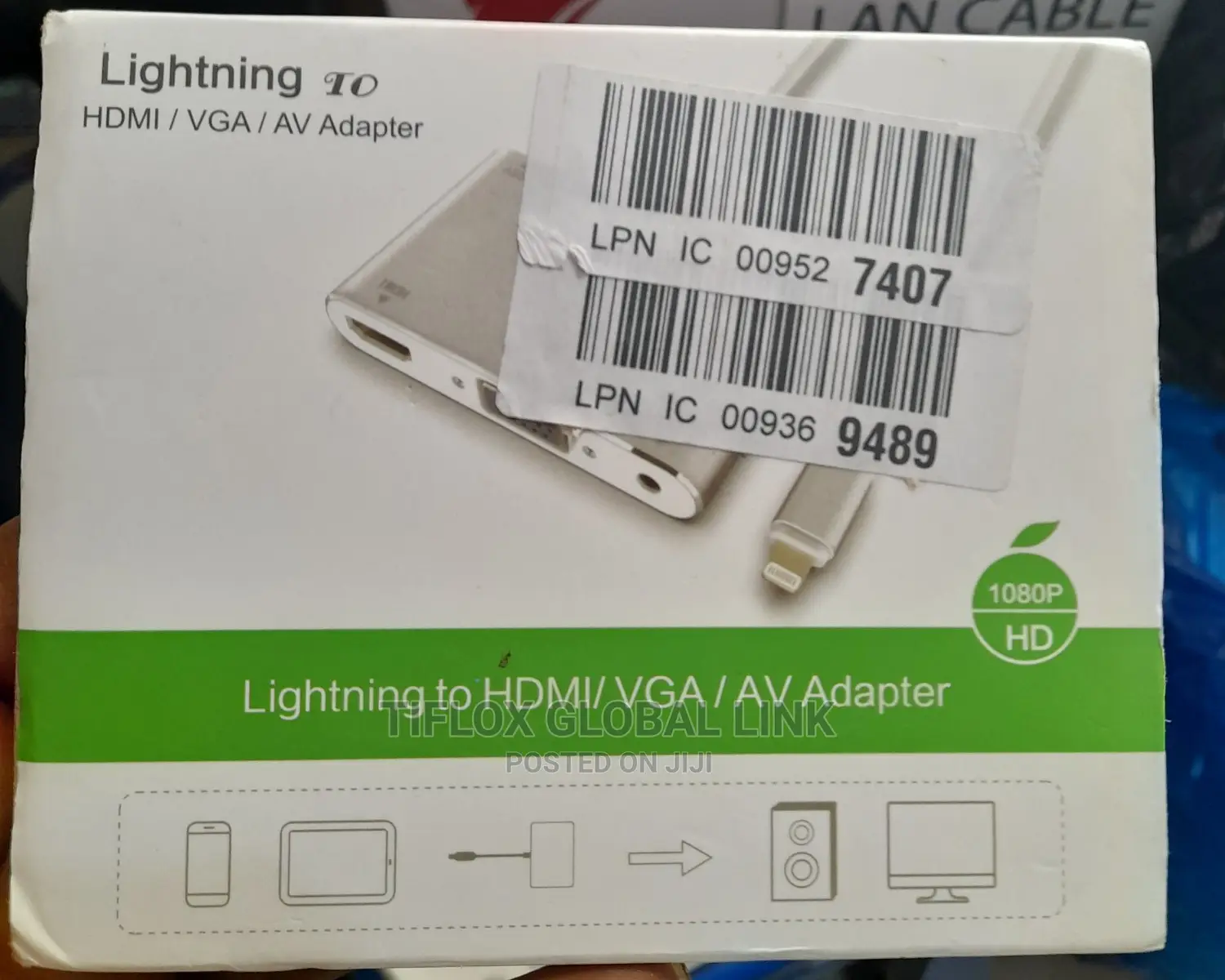 Lighting to HDMI/VGA/AV Adapter