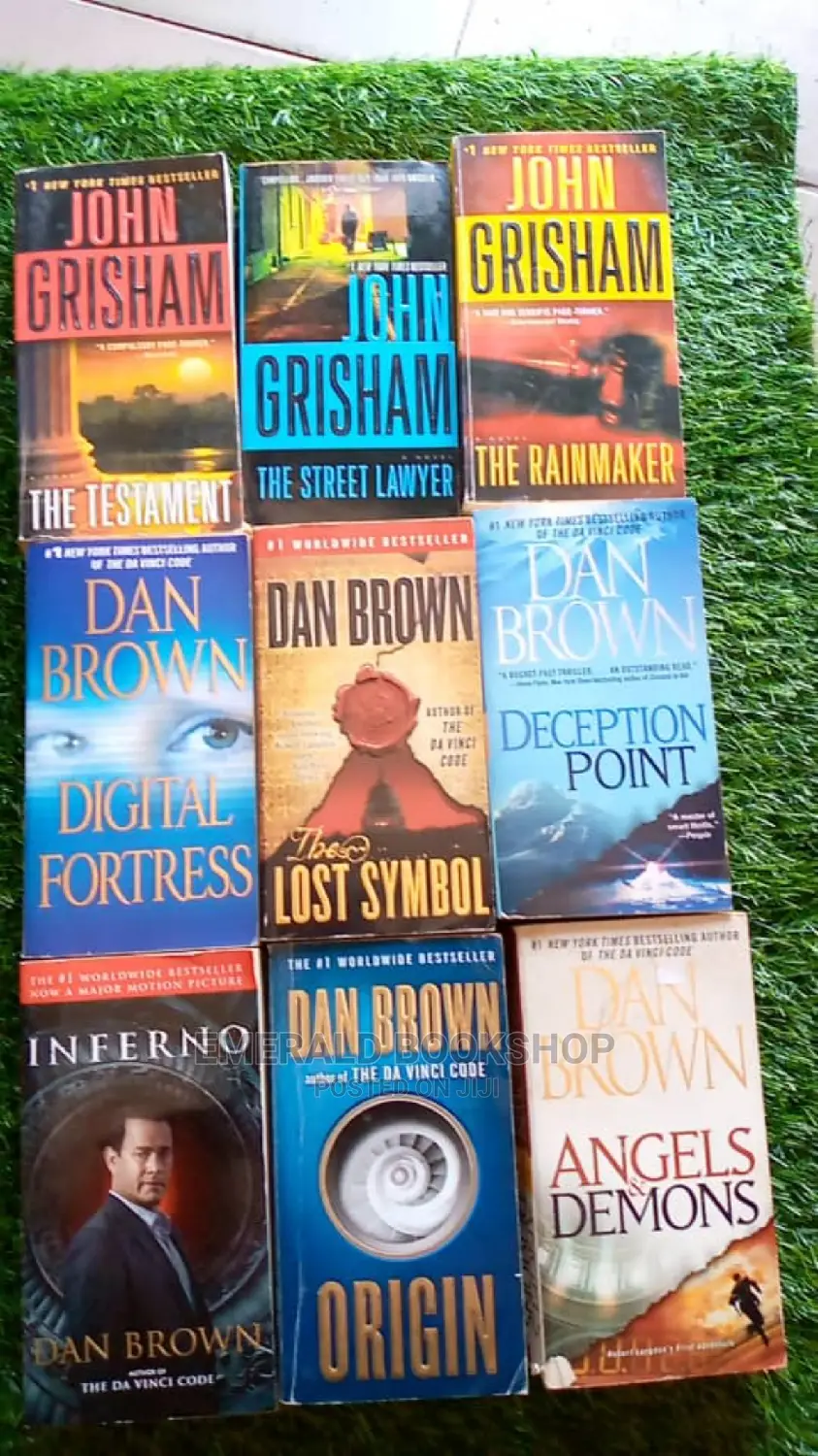 John Grisham, Danielle Steel and Dan Brown Books