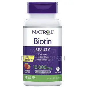 Natrol Biotin for Hair Beard Growth (Hair, Skin Nails)