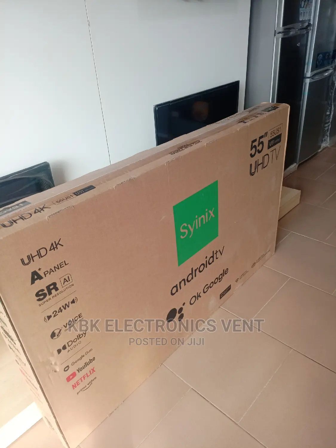Syinix 55" Smart Android UHD 4K Satellite Digital Led Tv