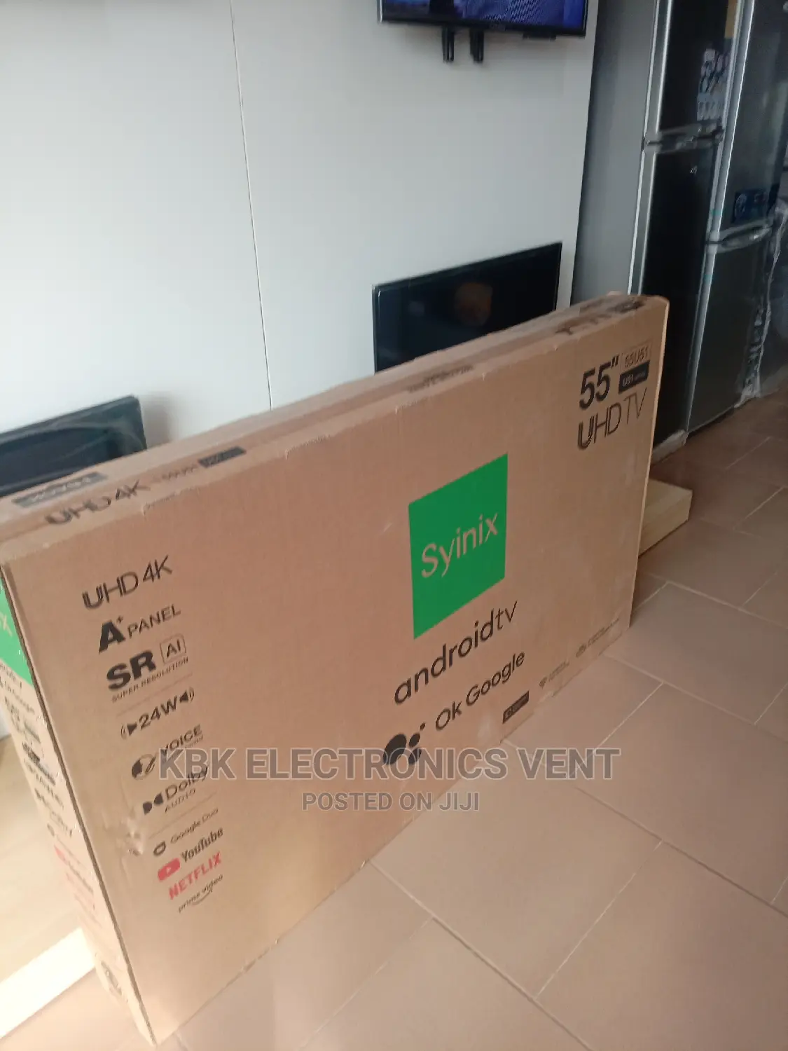 Syinix 55" Smart Android UHD 4K Satellite Digital Led Tv
