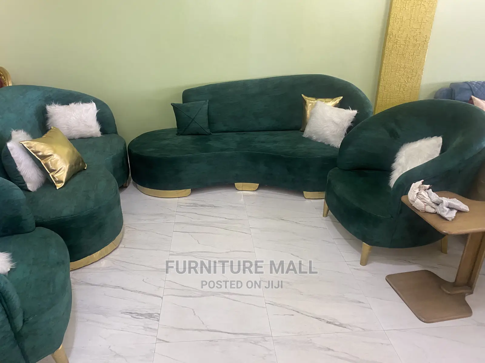 Great Green Sofa Set Available as Seen. Free Delivery 