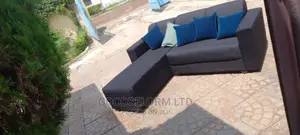Black L Shape Sofa Plus Free Delivery  