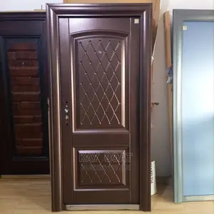 A Stainless Steel Door With All Accessories