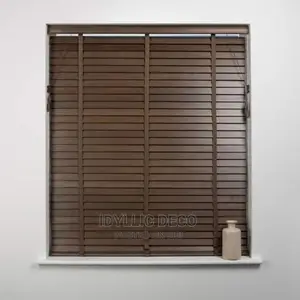 Dark-Brown Wooden Blinds