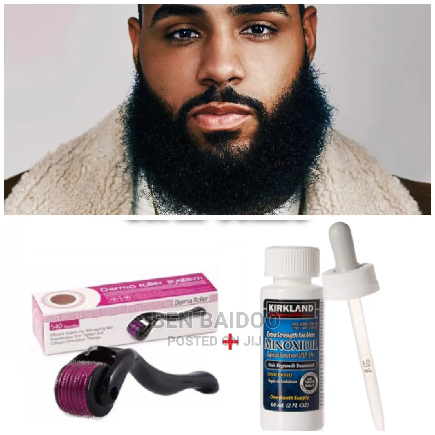 Kirkland Beard Oil and Derma Roller (Best Beard Combo)