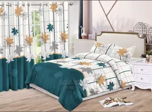 Bedsheet Set With Duvet Cover + Cutains