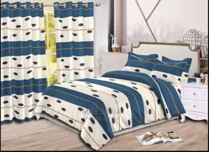 Bedsheet Set With Duvet Cover + Cutains