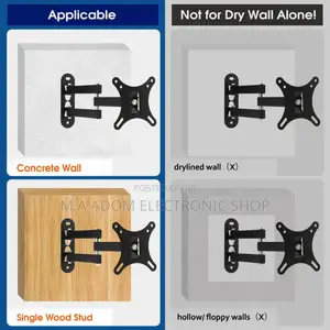 Single Arm Corner Wall Mount For 14”-17” Led Tv
