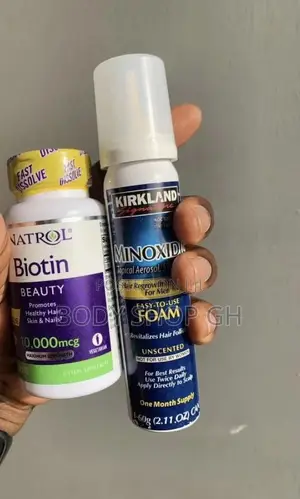 Kirkland Foam + Natrol Biotin Beard Booster Combo Package