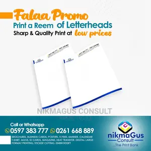 Letter Head Printing Promotion