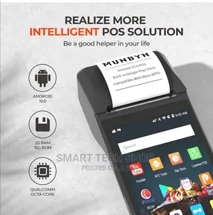 Android 10 Handheld Pos With Sim, 58mm Receipt Printer, 6"