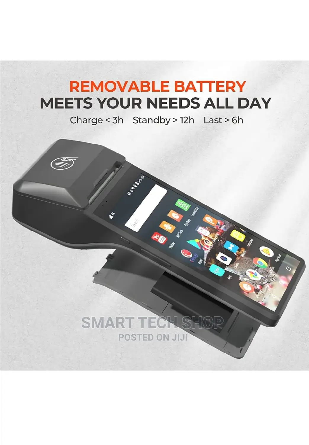 Android 10 Handheld Pos With Sim, 58mm Receipt Printer, 6"