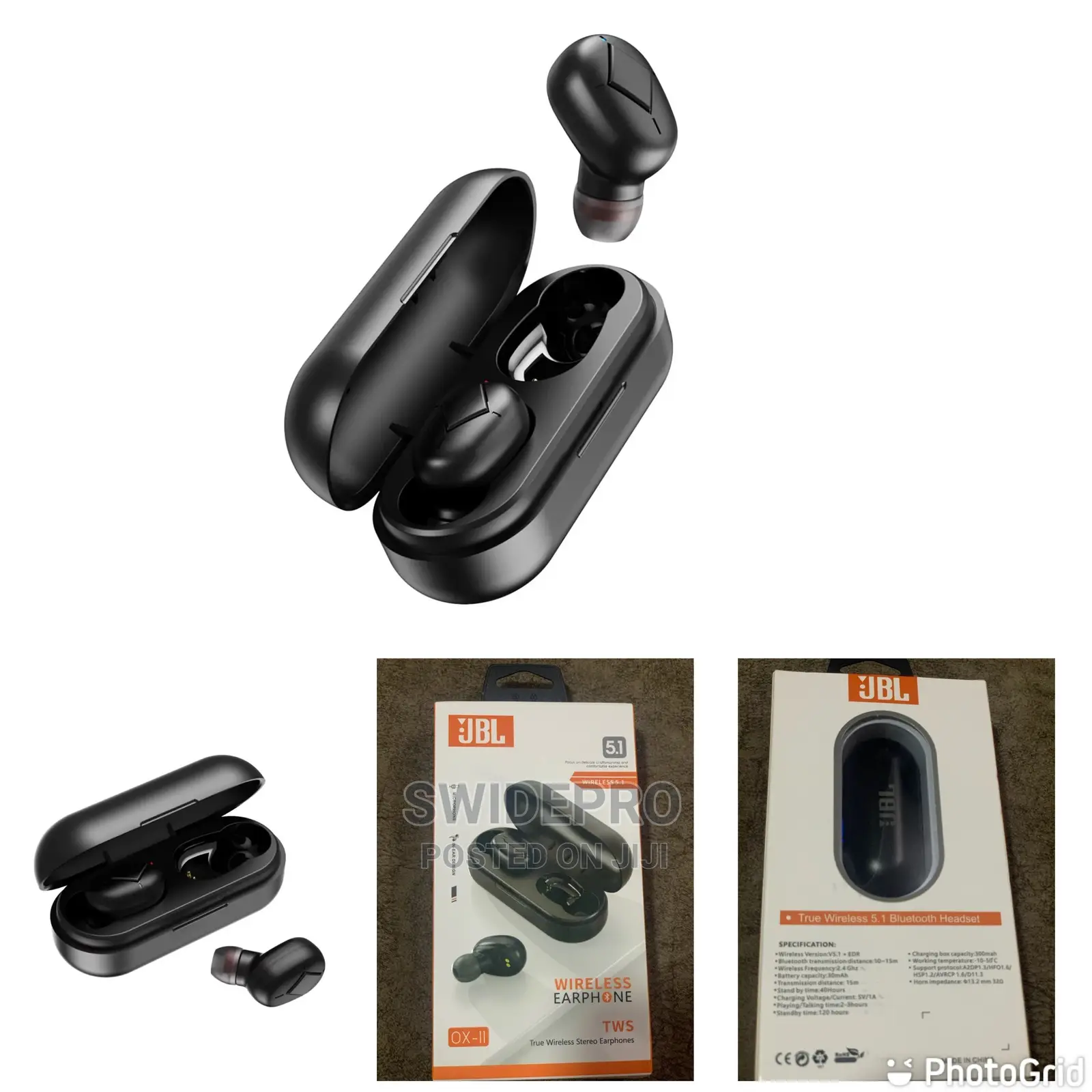 JBL TWS Bluetooth Earbuds + Charging Case