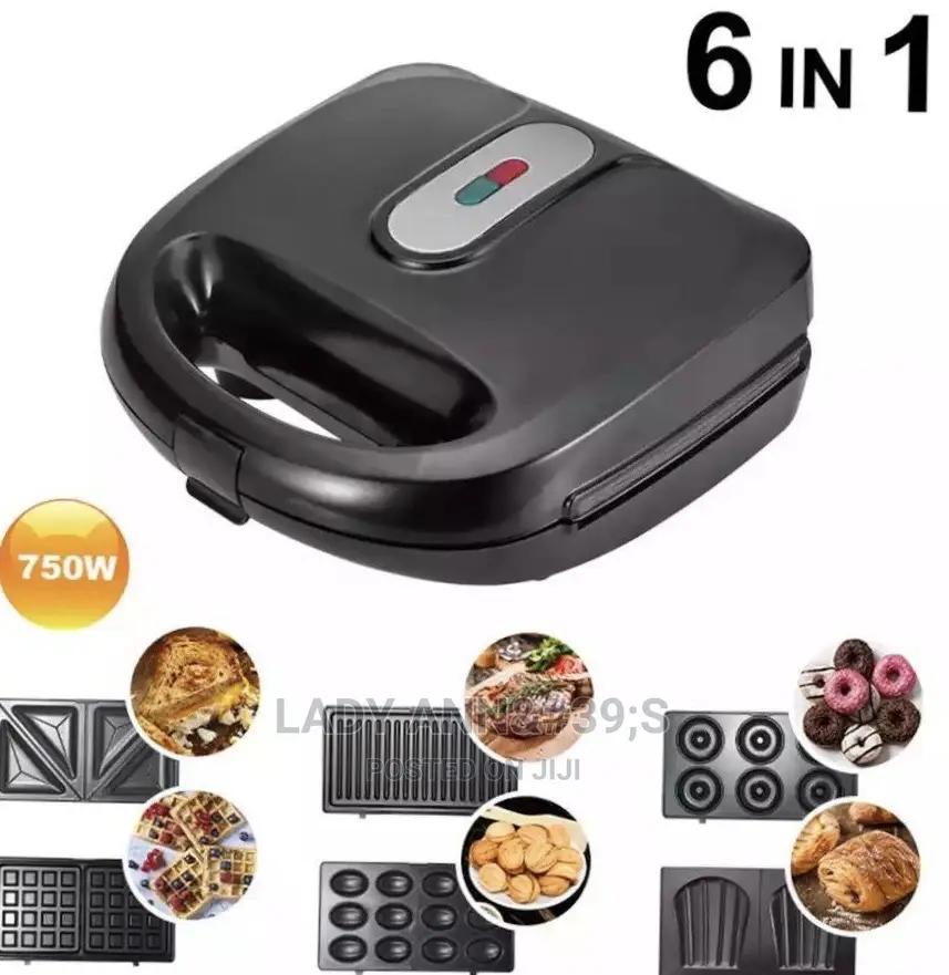 6 in 1 Waffle,Grill , Toaster and Sandwich Maker