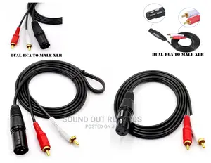 Male/Female XLR to Male Rca Cables