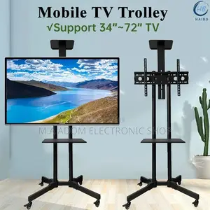 Mobile Tv Stand With Wheels 32”-72