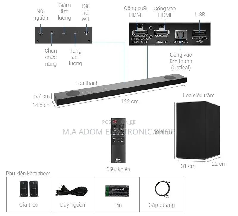 Lg Sp9a 5.1ch 520watts Bluetooth Wireless Sound Bar