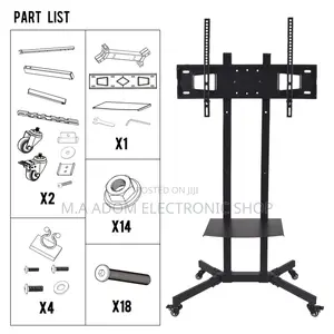 Portable Rolling Tv Cart for Led Tv With Wheels 32”-70”