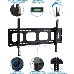 Heavy-Duty Tilting Low Profile Wall Mount for 32-65" Display