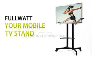 Very Safety Easy to Install Mobile Tv Stand With Wheels
