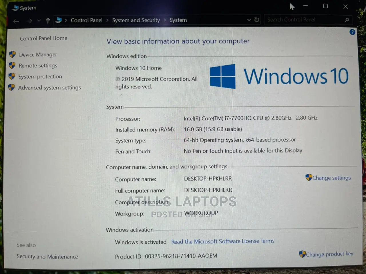 Laptop Razer Blade 16GB Intel Core I7 SSD 1T