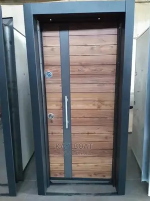 Heavy Brown Door With Accessories