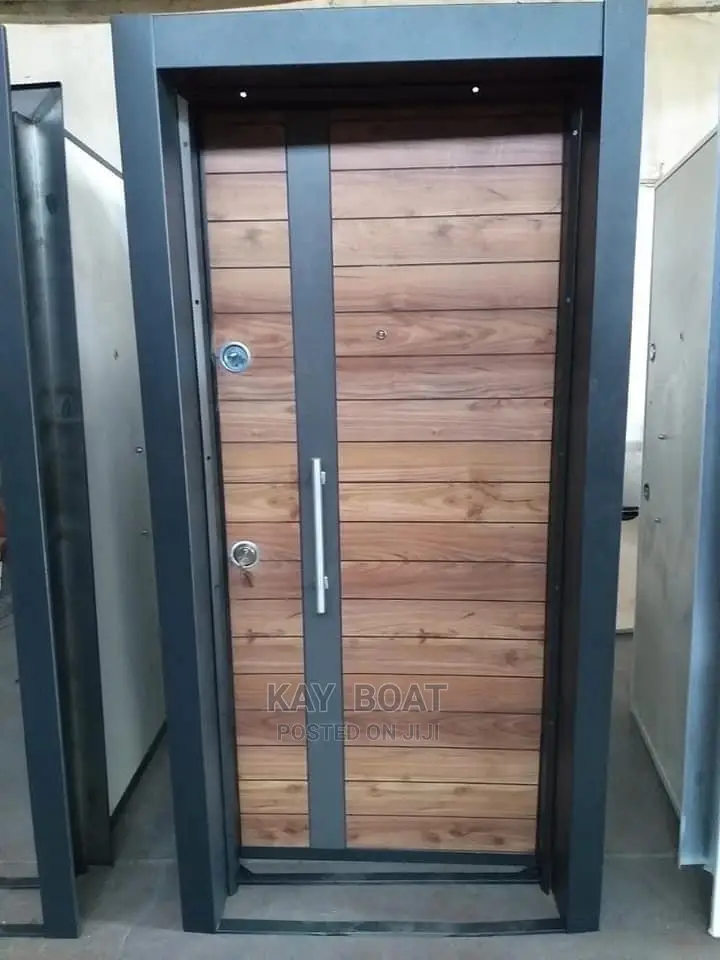 Heavy Brown Door With Accessories