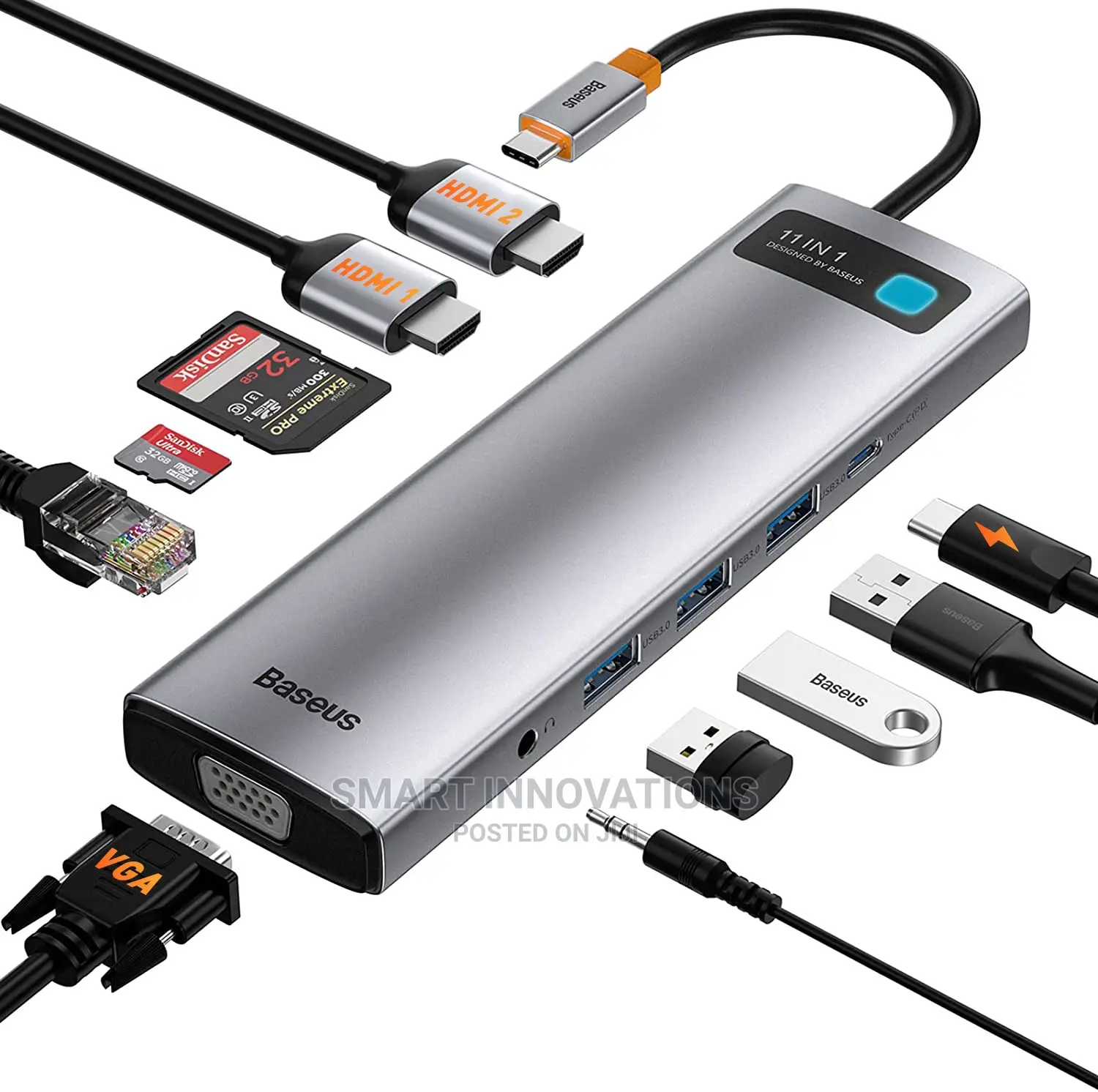 Baseus 11 in 1 Usb C Multiple Hub