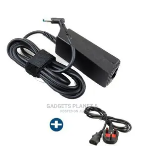 HP Laptop Adapter With Power Cable Small (Blue) Pin 65 Watts