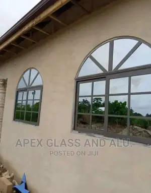 Aluminum Sliding Window With an Arc