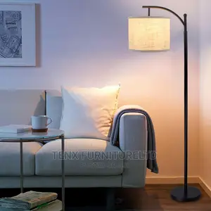 Floor Lamp (Modern Arc Pole ) With Fabric Shade