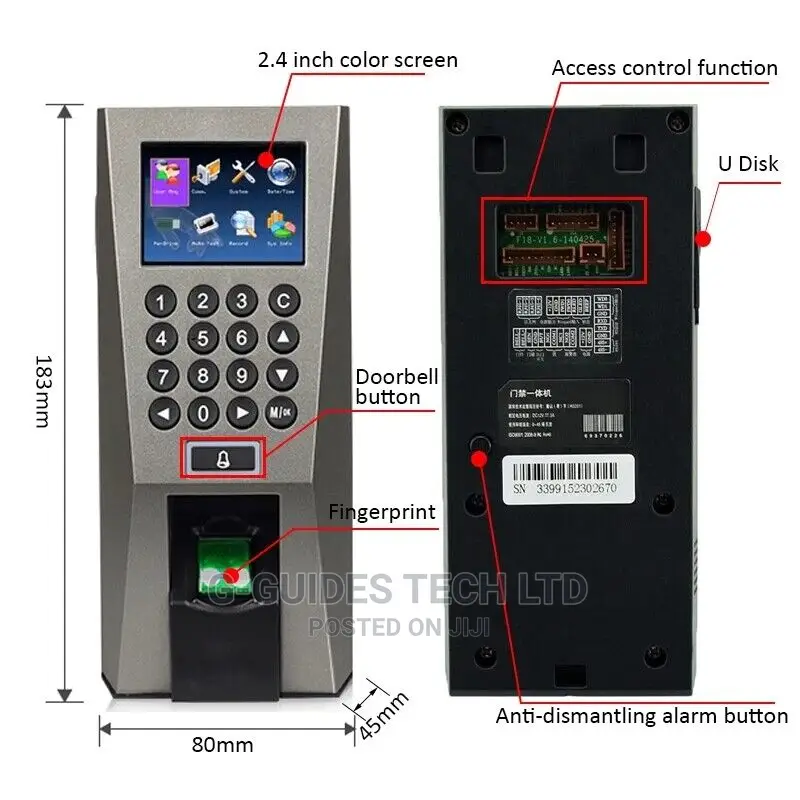 Zkteco F18 Access Control Time Attendance