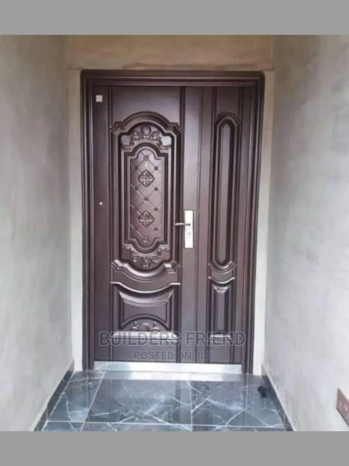New Entrance Stainless Steel One Half Metallic Security Door