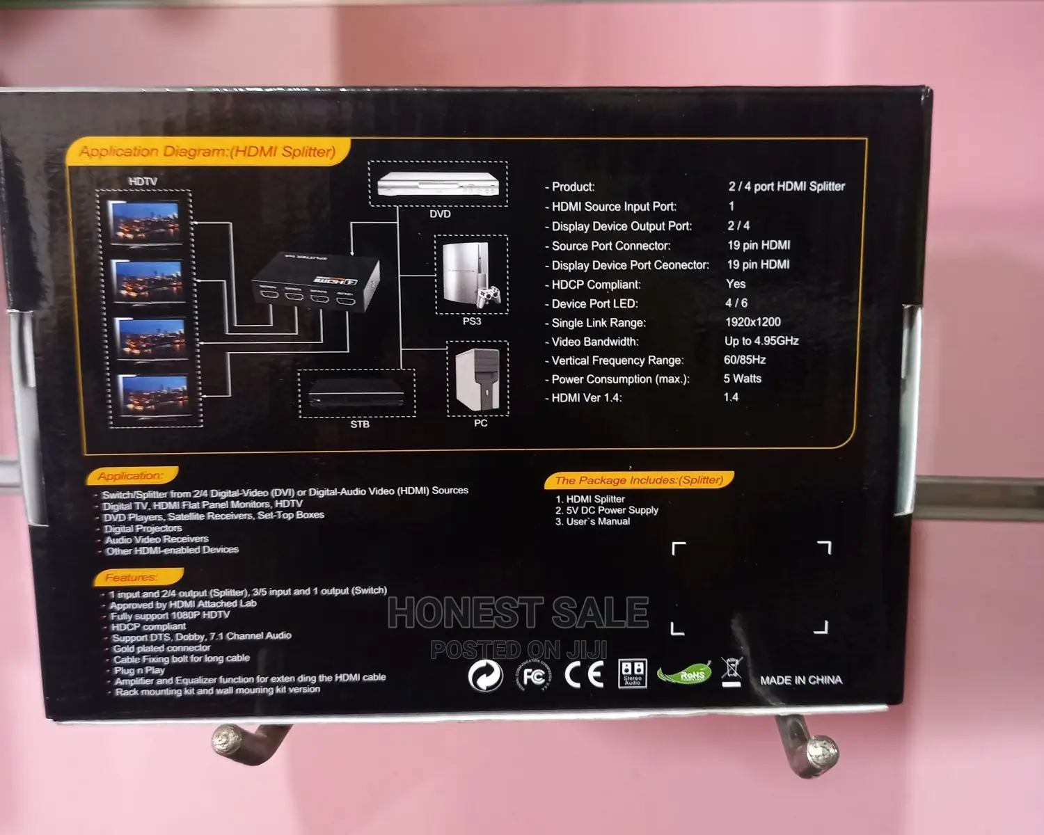 HDMI One Input Four Output HDMI Splitter