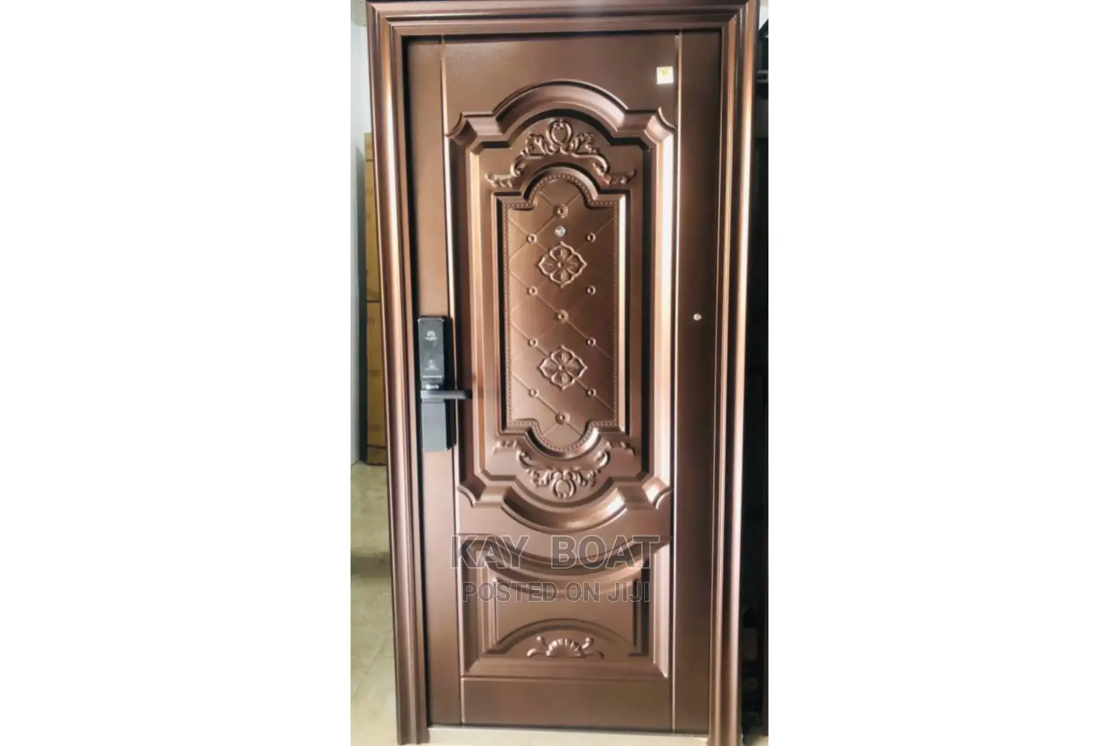 A Deep Brown Metal Door Available