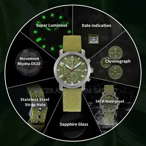 Pilot Men Quartz (Berny Firstime) Wristwatch Chronograph