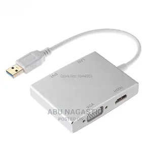 USB 3.0 Hub to 4k Hdmi Vga Dvi Rj45 Adapter Converter