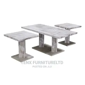 Coffee Table Set (3 in 1) Rustic White