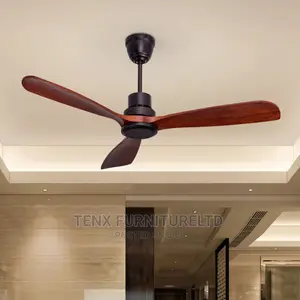 Ceiling Fan With (Mahogany Wood Finish)