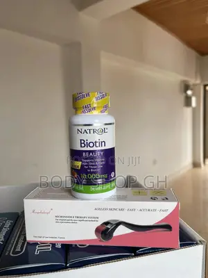 Derma Roller + Natrol Biotin(10,000mcg) Hairloss Treatment