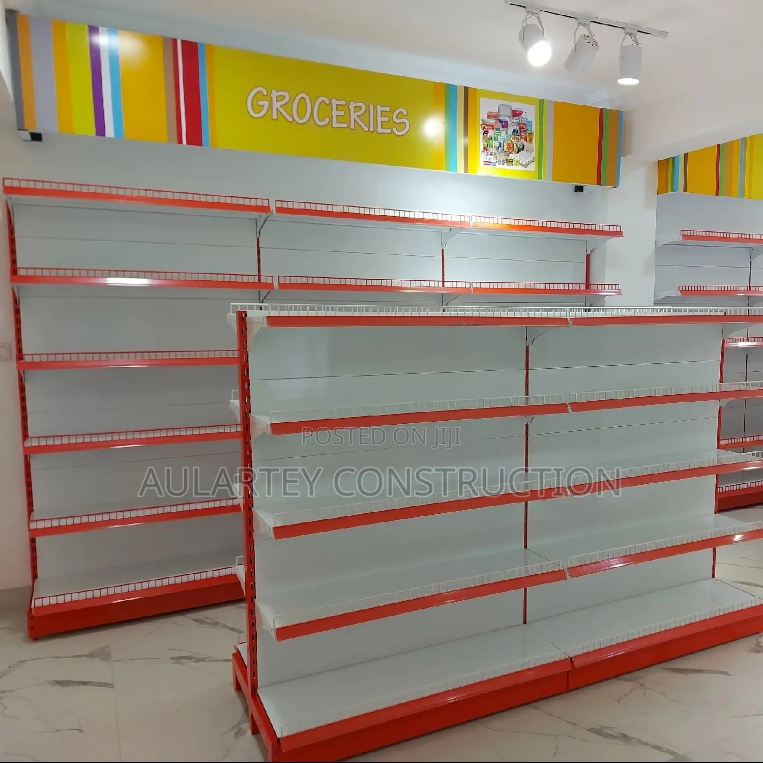 Supermarket Shelves and Pharmacy Shelves