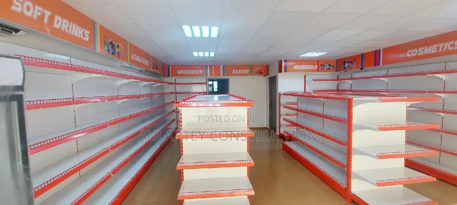 Supermarket Shelves and Pharmacy Shelves