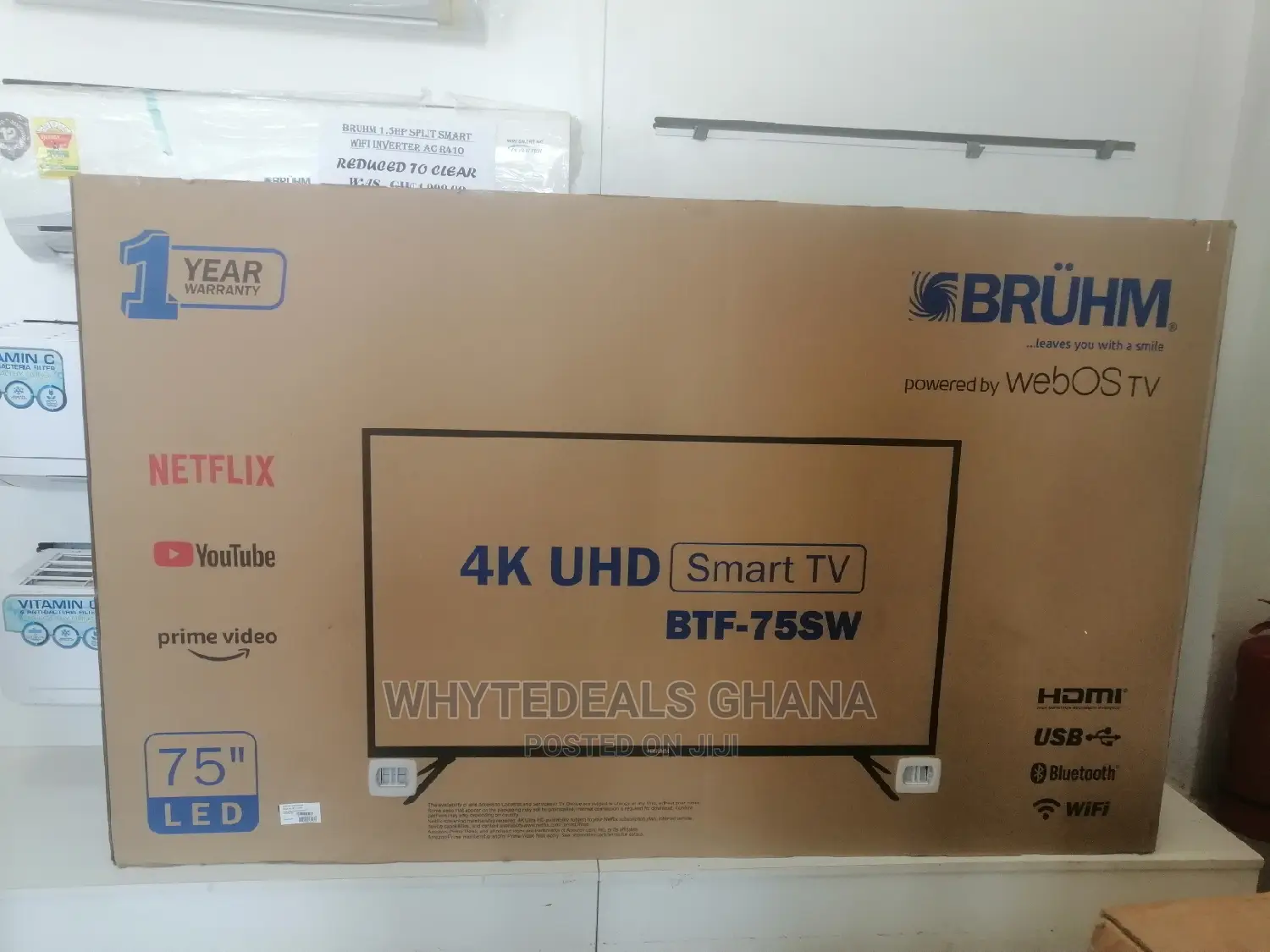 75" Uhd 4K Bruhm Smart Webos Voice Assistant Bluetooth 2022